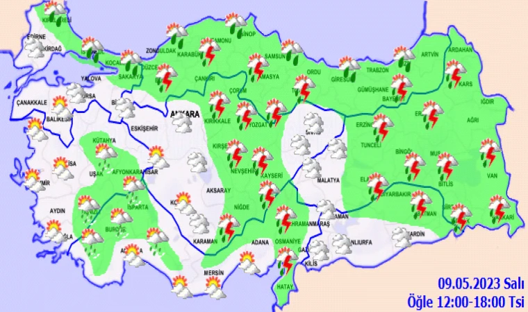 Malatya’da şemsiyesiz çıkmayın: Bu saatlere özellikle dikkat! (9 MAYIS)