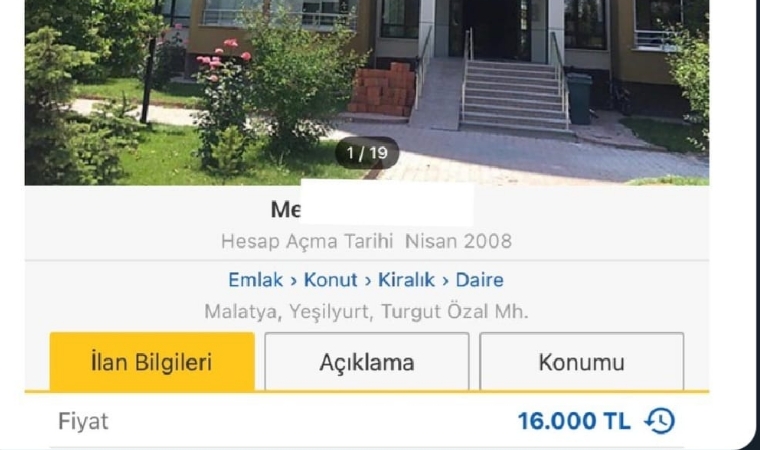 Malatya'da ev kirası 16 bin TL'yi gördü!