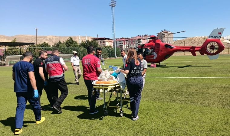 Astım hastasının imdadına hava ambulansı yetişti!