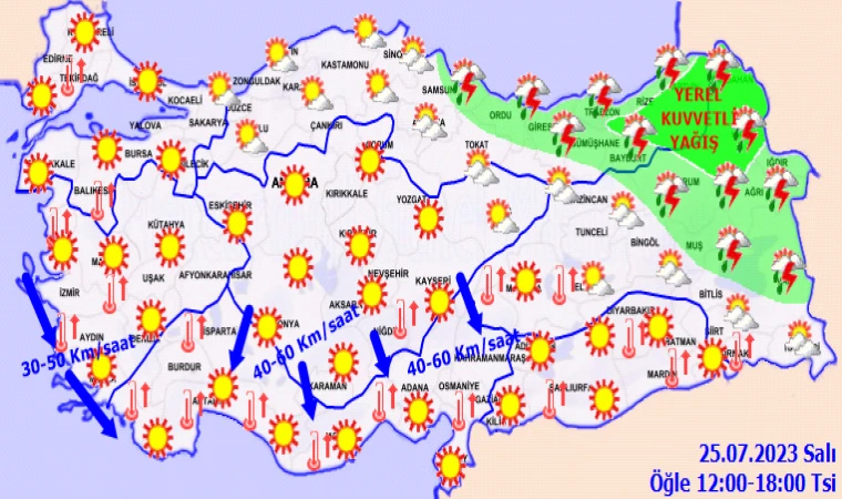 Meteoroloji’den yerel kuvvetli yağış uyarısı!