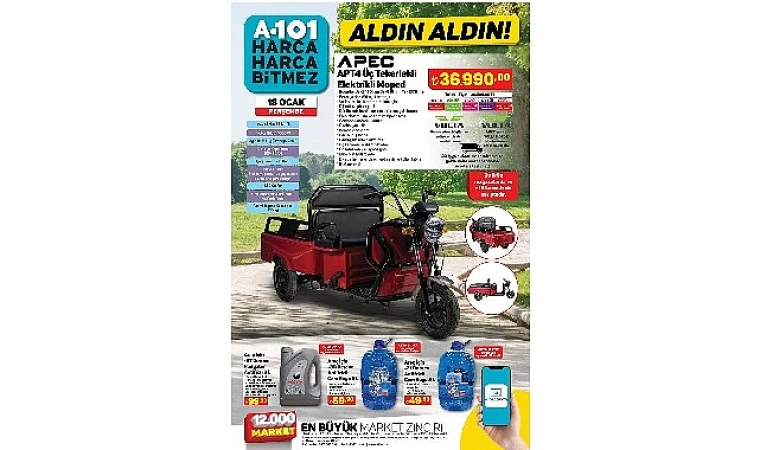 A101 18 Ocak’ta Elektrikli Mopedi Tüketicilerle Buluşturacak