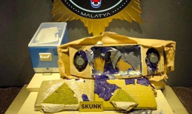 Malatya’da 6 kilo 250 gram skunk ele geçirildi