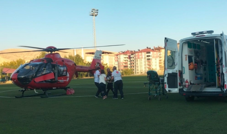 Darende’de Kalp Krizi Geçiren Hasta Ambulans Helikopterle Kurtarıldı