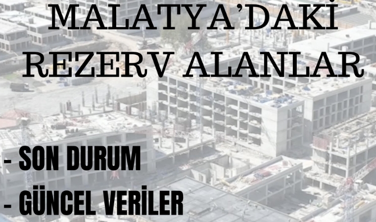 Malatya'nın Rezerv Alanları İçin Yeni Gelişmeler: Mahalle Mahalle, Etap Etap...