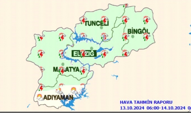 Meteoroloji'den Malatya’ya Sağanak Yağış Uyarısı