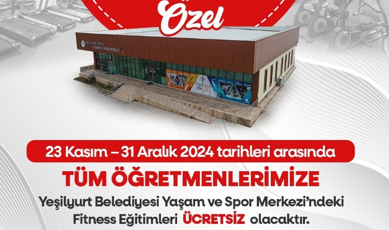 24 Kasım’a Özel: Yeşilyurt’ta Öğretmenlere Fitness Hediye Ediliyor!