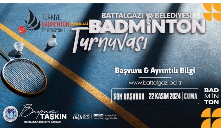 Genç Yetenekler Sahaya! Battalgazi’de Badminton Turnuvası Başvuruları Başladı