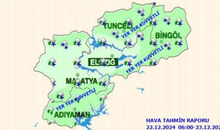 Meteoroloji Alarm Verdi: Malatya’da Soğuk Hava, Kar ve Kuvvetli Yağış Etkili Olacak!