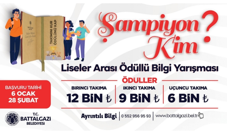 Şampiyon Kim?: Battalgazi Belediyesi’nden Gençlere 27 Bin TL’lik Bilgi Yarışması!